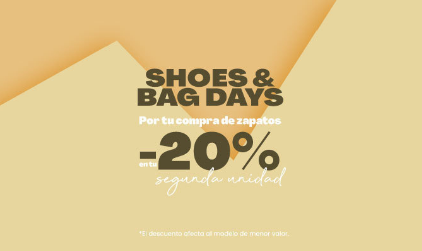 Shoes & Bag Days. -20% descuento en la segunda unidad