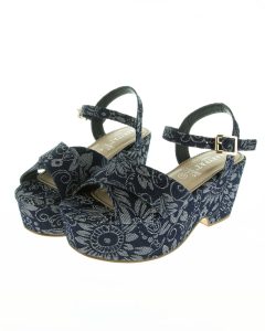 zapatos estampados floral cuña