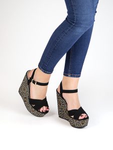zapatos estampados cuña