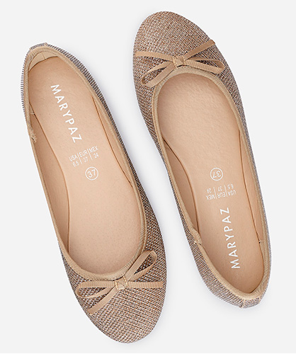 bailarina de mujer metalizada color oro