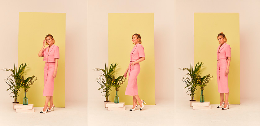 zapatos de salon blanco y negro