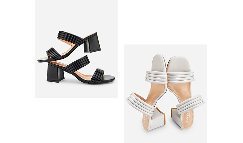 sandalias de mujer blanco y negro