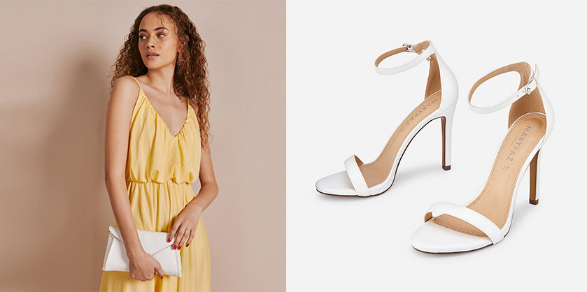 bolso y sandalia blanca