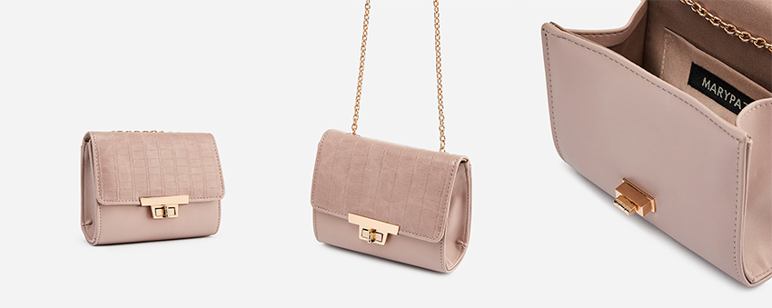 bolso de fiesta rosa palo