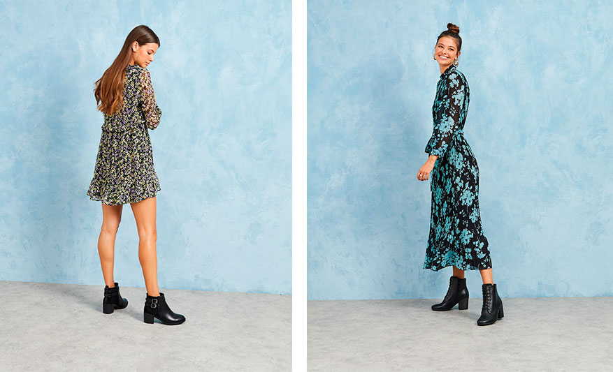 botines para vestido