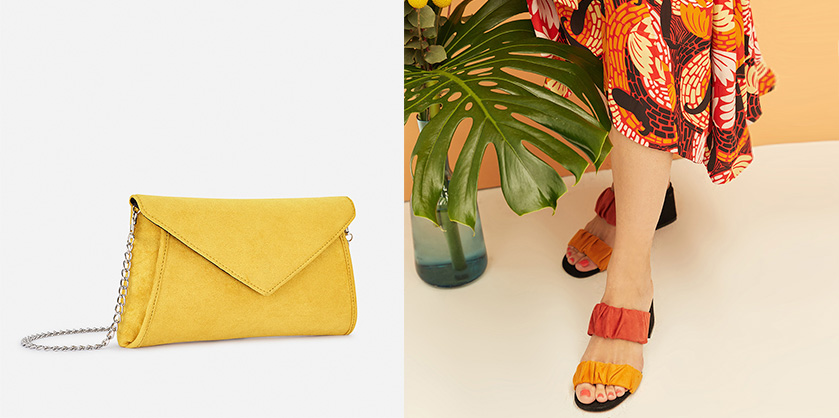 sandalia y bolso colores