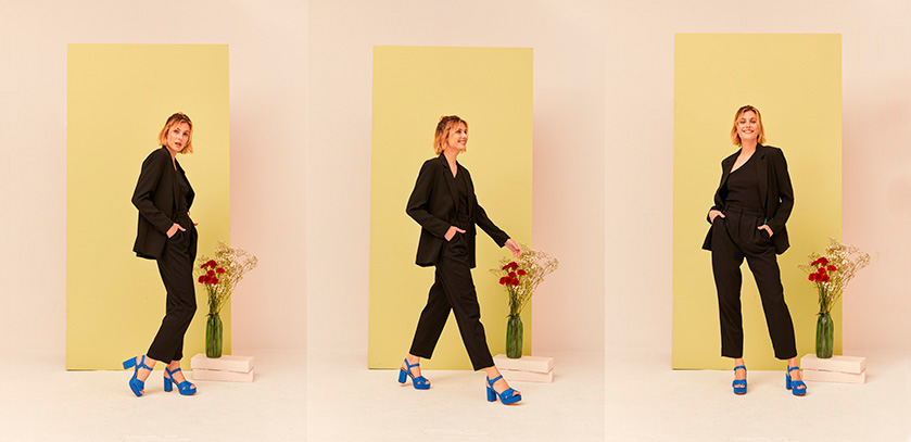 sandalia plataforma azul